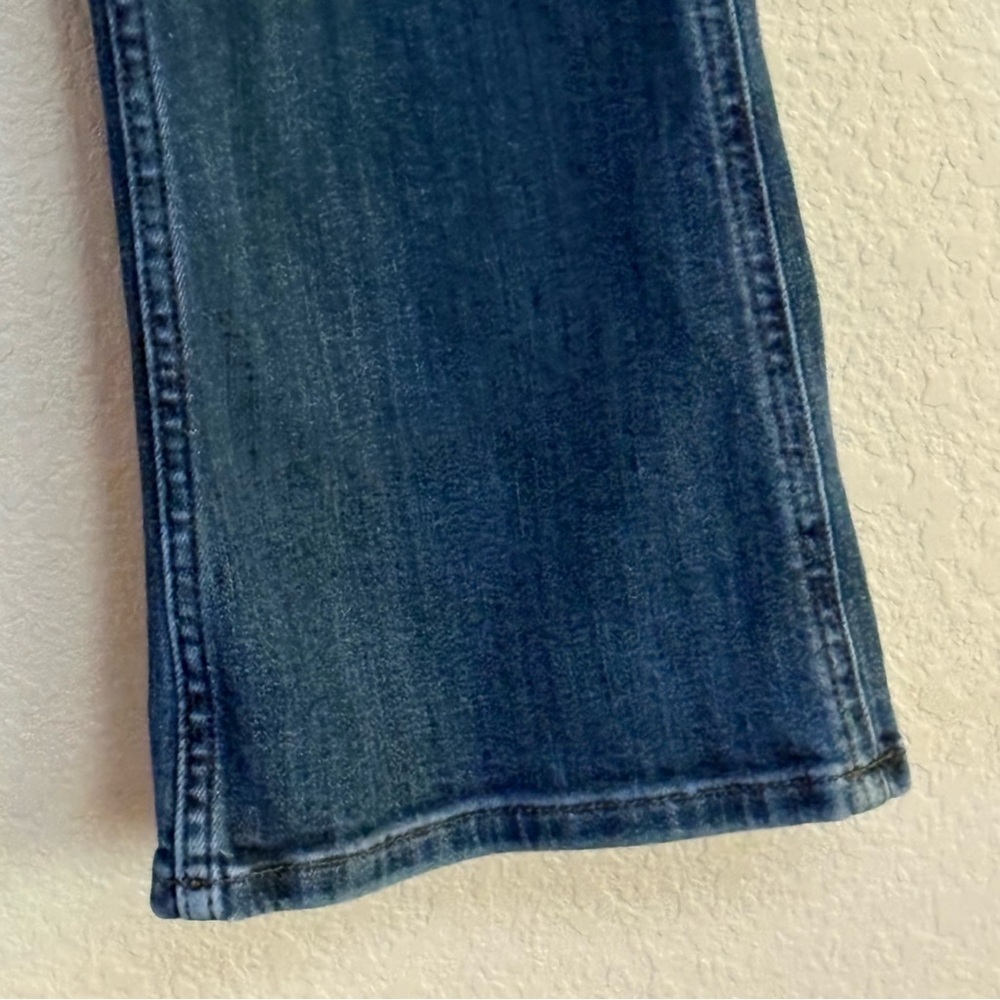 FRAME Dark Wash Braided Waistband Cropped Flare Jeans Women’s 29 - Picture 3 of 9